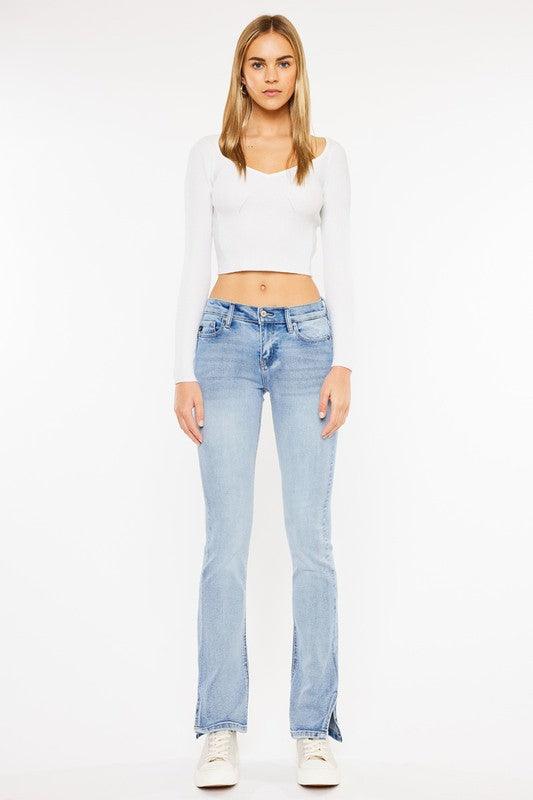 Mid Rise Flare Jeans- Doss Dollz