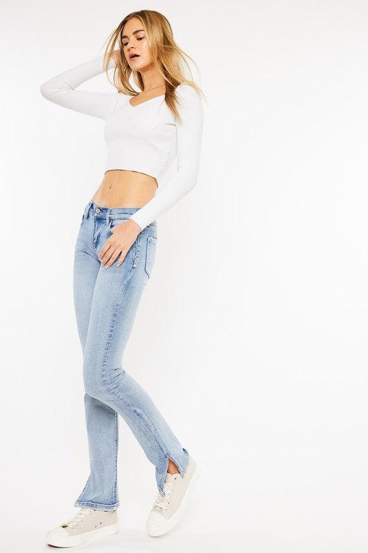 Mid Rise Flare Jeans- Doss Dollz