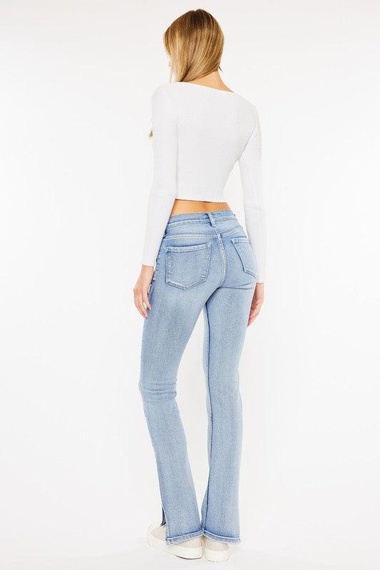 Mid Rise Flare Jeans- Doss Dollz