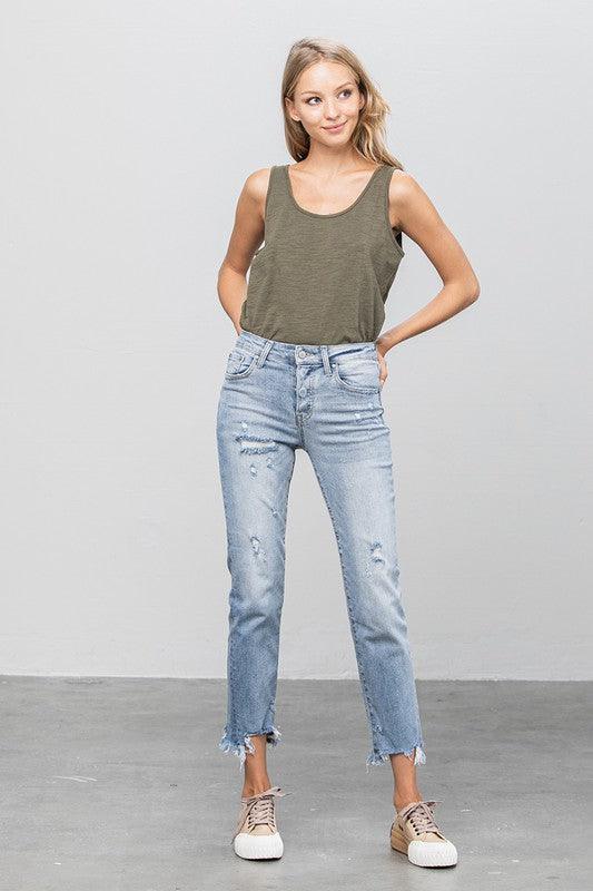 Mid Rise Flare Jeans- Doss Dollz