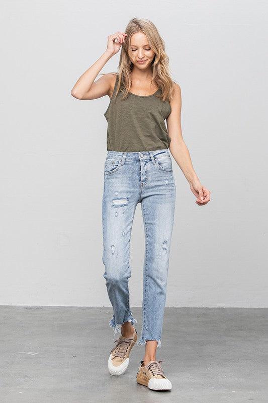 Mid Rise Flare Jeans- Doss Dollz