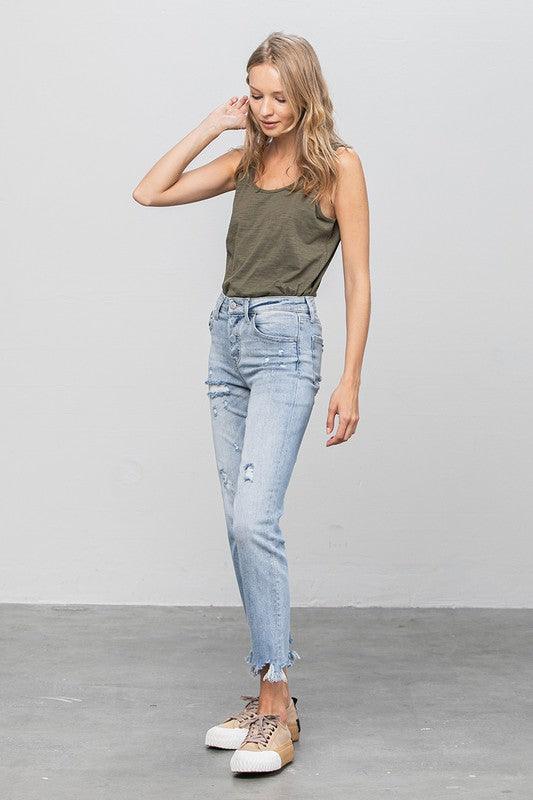 Mid Rise Flare Jeans- Doss Dollz