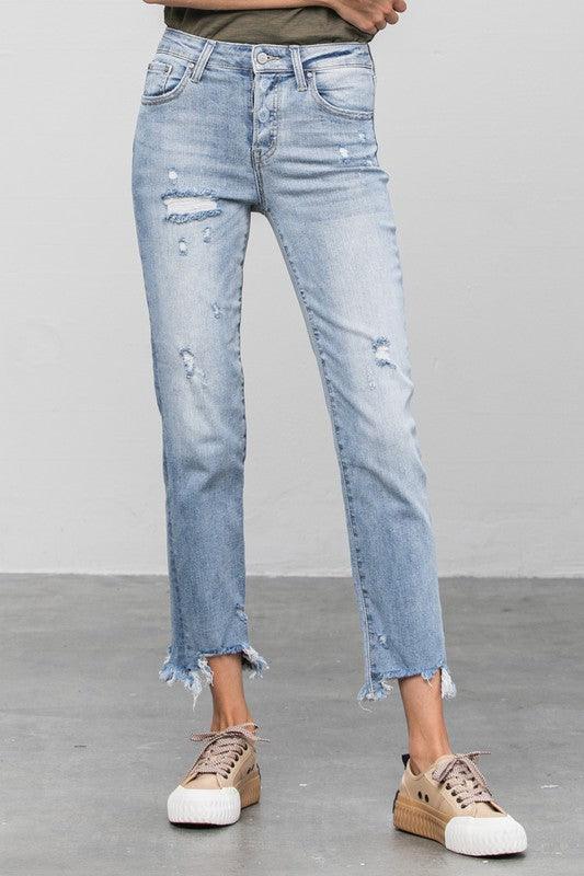 Mid Rise Flare Jeans- Doss Dollz