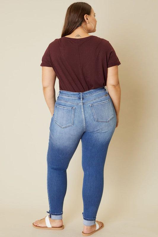 Mid Rise Flare Jeans- Doss Dollz