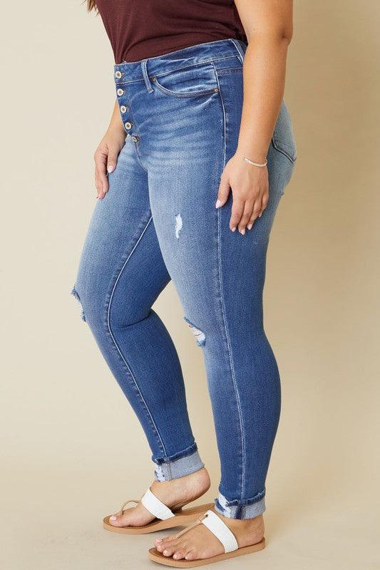 Mid Rise Flare Jeans- Doss Dollz