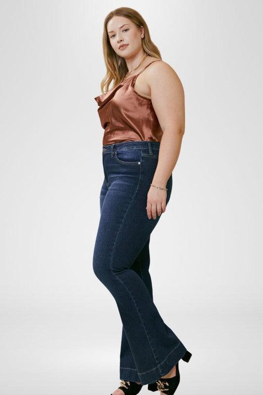 Mid Rise Flare Jeans- Doss Dollz