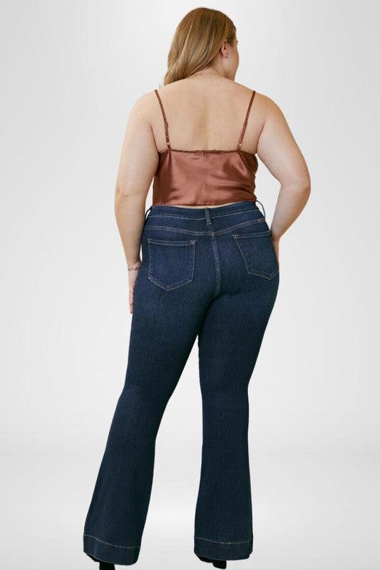 Mid Rise Flare Jeans- Doss Dollz