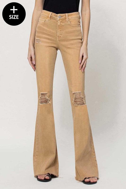 Mid Rise Flare Jeans- Doss Dollz