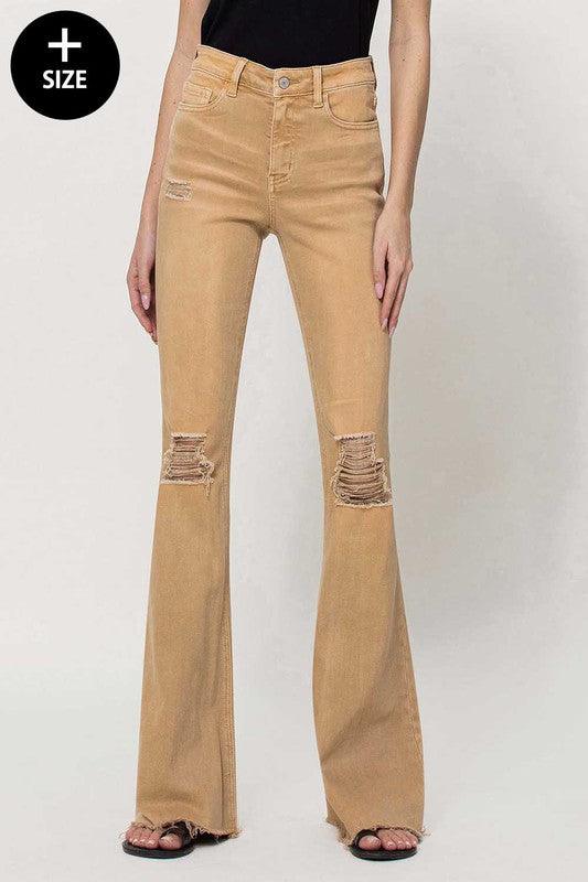 Mid Rise Flare Jeans- Doss Dollz