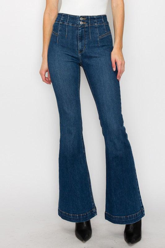 Mid Rise Flare Jeans- Doss Dollz