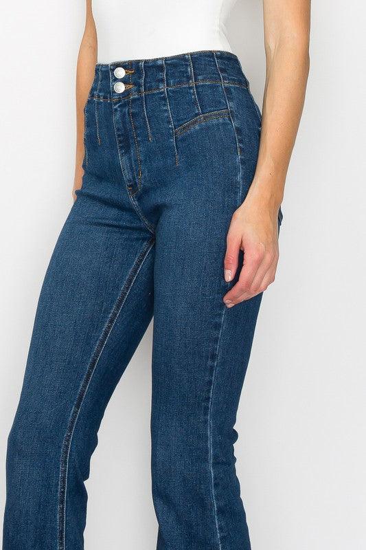 Mid Rise Flare Jeans- Doss Dollz