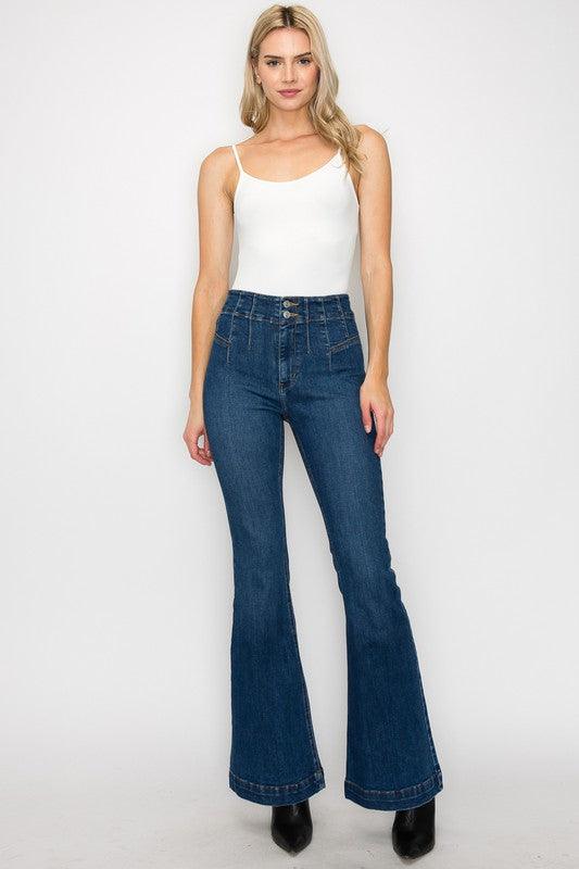 Mid Rise Flare Jeans- Doss Dollz