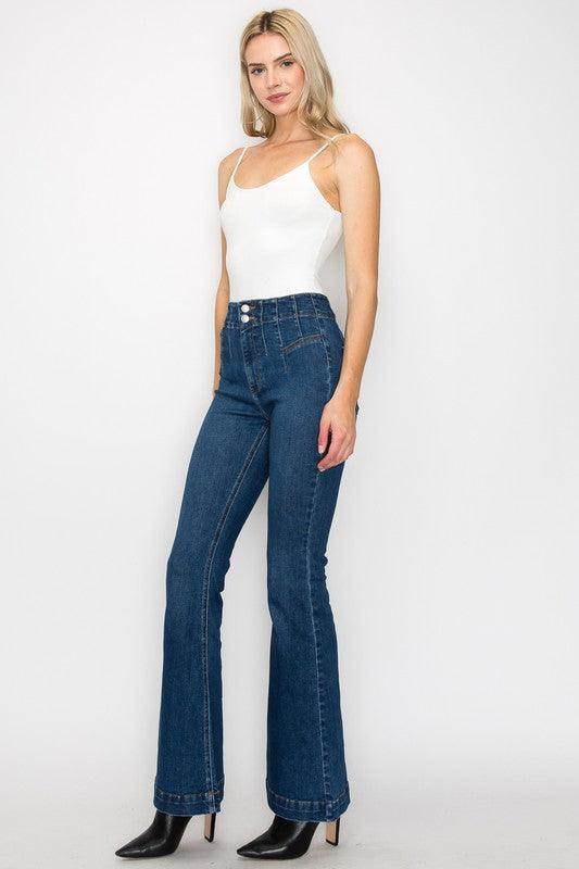 Mid Rise Flare Jeans- Doss Dollz