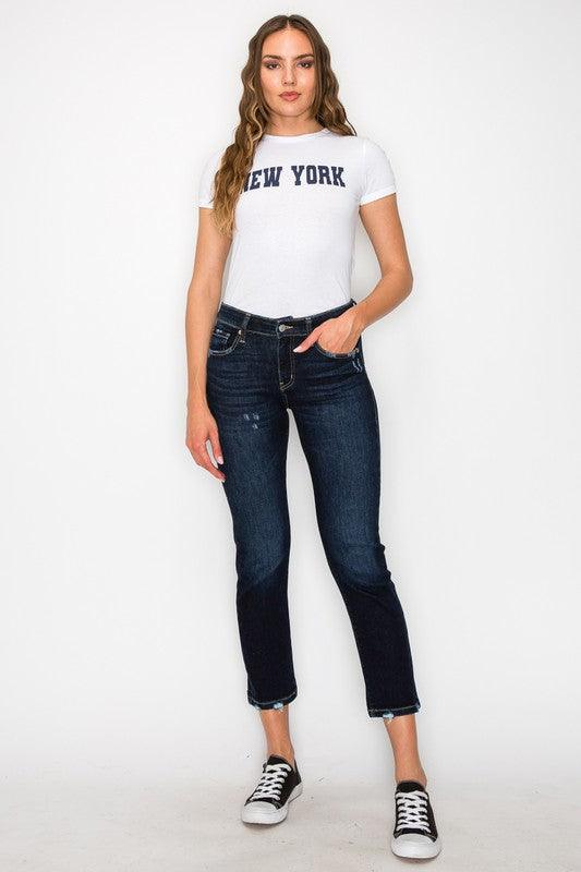 Mid Rise Flare Jeans- Doss Dollz