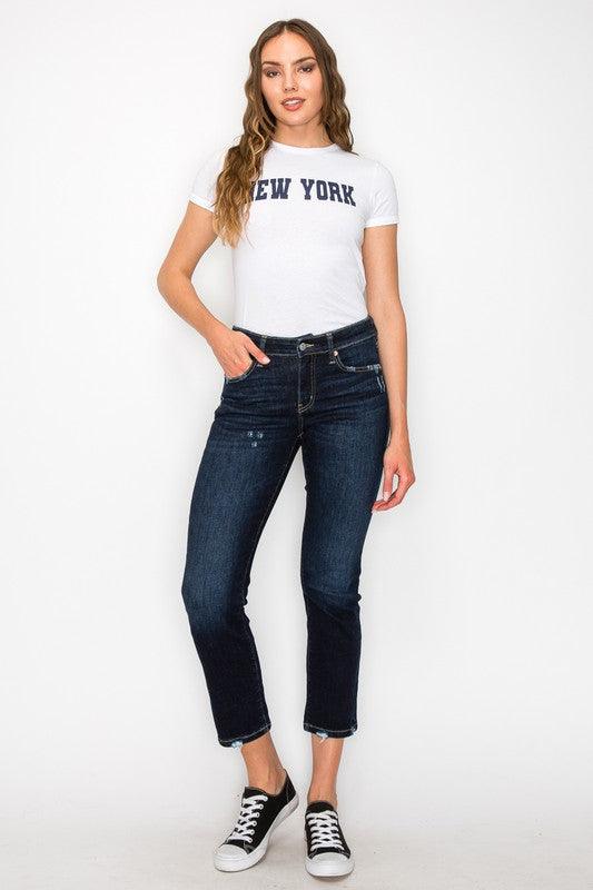 Mid Rise Flare Jeans- Doss Dollz