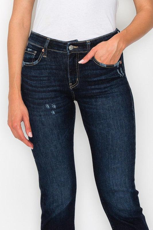 Mid Rise Flare Jeans- Doss Dollz