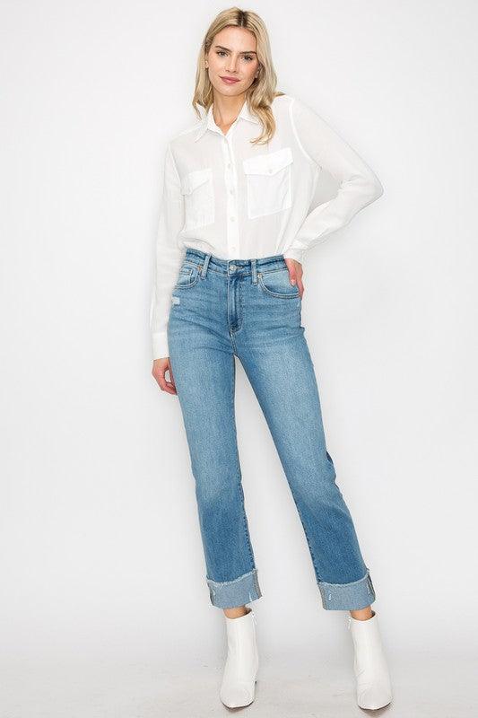 Mid Rise Flare Jeans- Doss Dollz