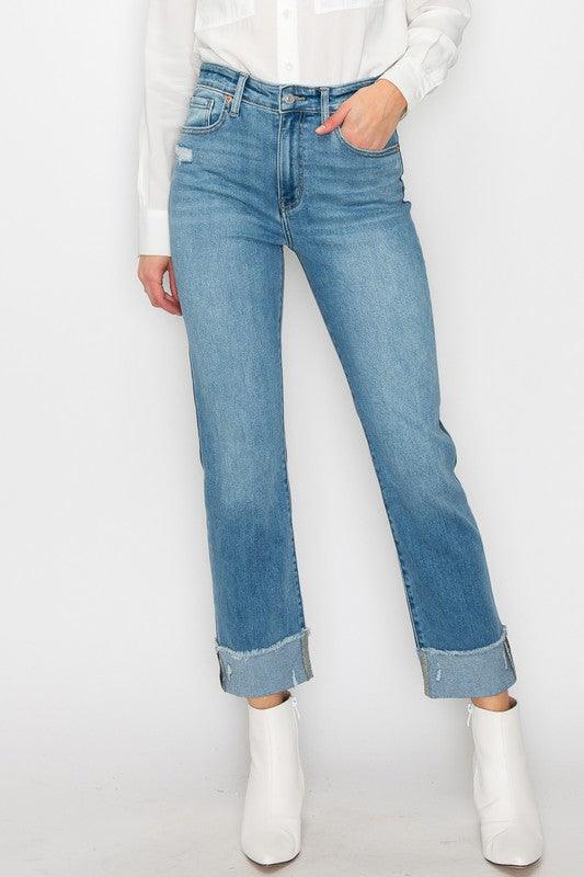 Mid Rise Flare Jeans- Doss Dollz