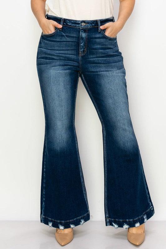 Mid Rise Flare Jeans- Doss Dollz