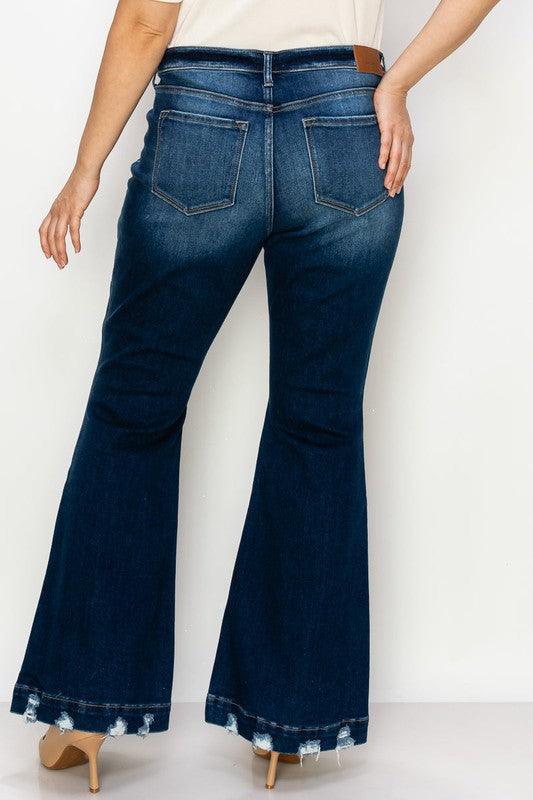 Mid Rise Flare Jeans- Doss Dollz