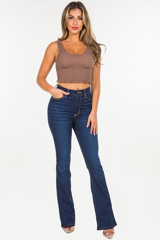 Mid Rise Flare Jeans- Doss Dollz