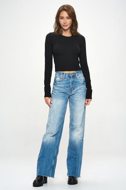 Mid Rise Flare Jeans- Doss Dollz