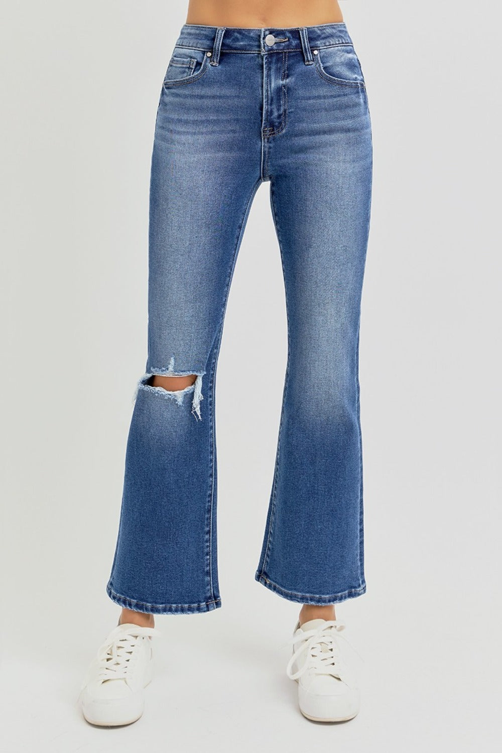 Mid Rise Flare Jeans- Doss Dollz