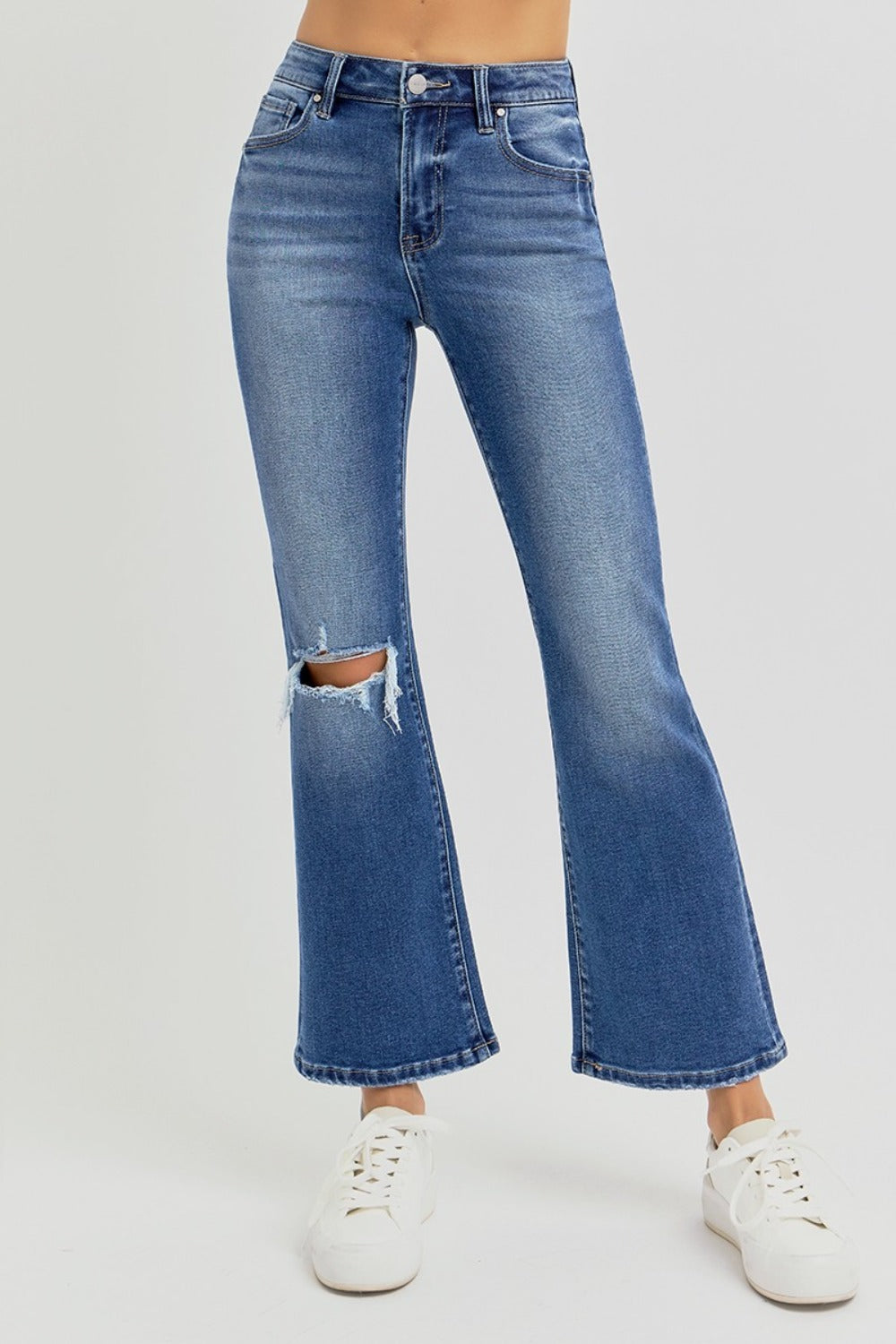 Mid Rise Flare Jeans- Doss Dollz
