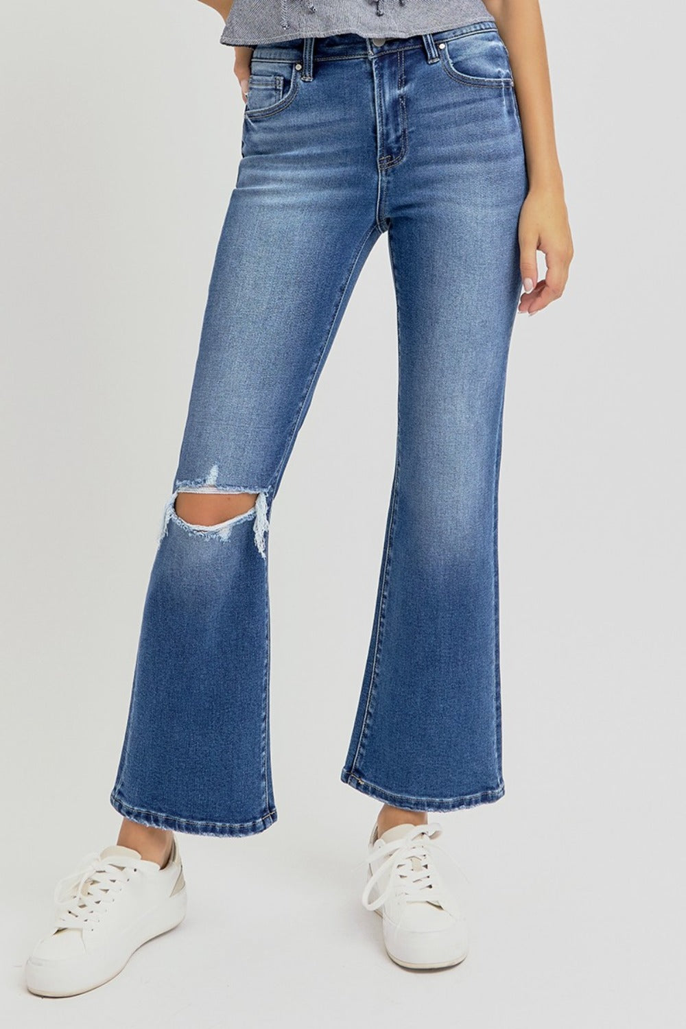 Mid Rise Flare Jeans- Doss Dollz