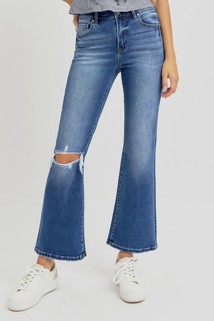 Mid Rise Flare Jeans- Doss Dollz