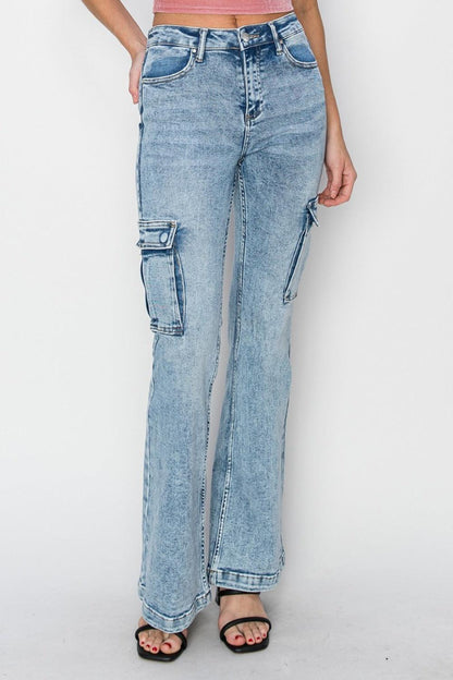 Mid Rise Flare Jeans- Doss Dollz