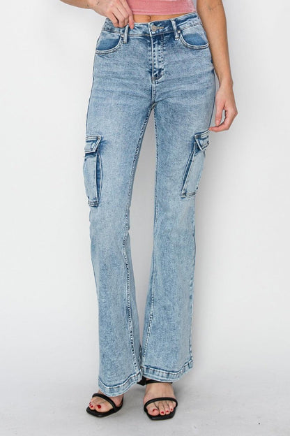 Mid Rise Flare Jeans- Doss Dollz