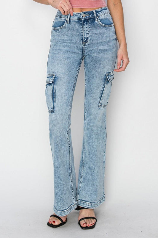 Mid Rise Flare Jeans- Doss Dollz