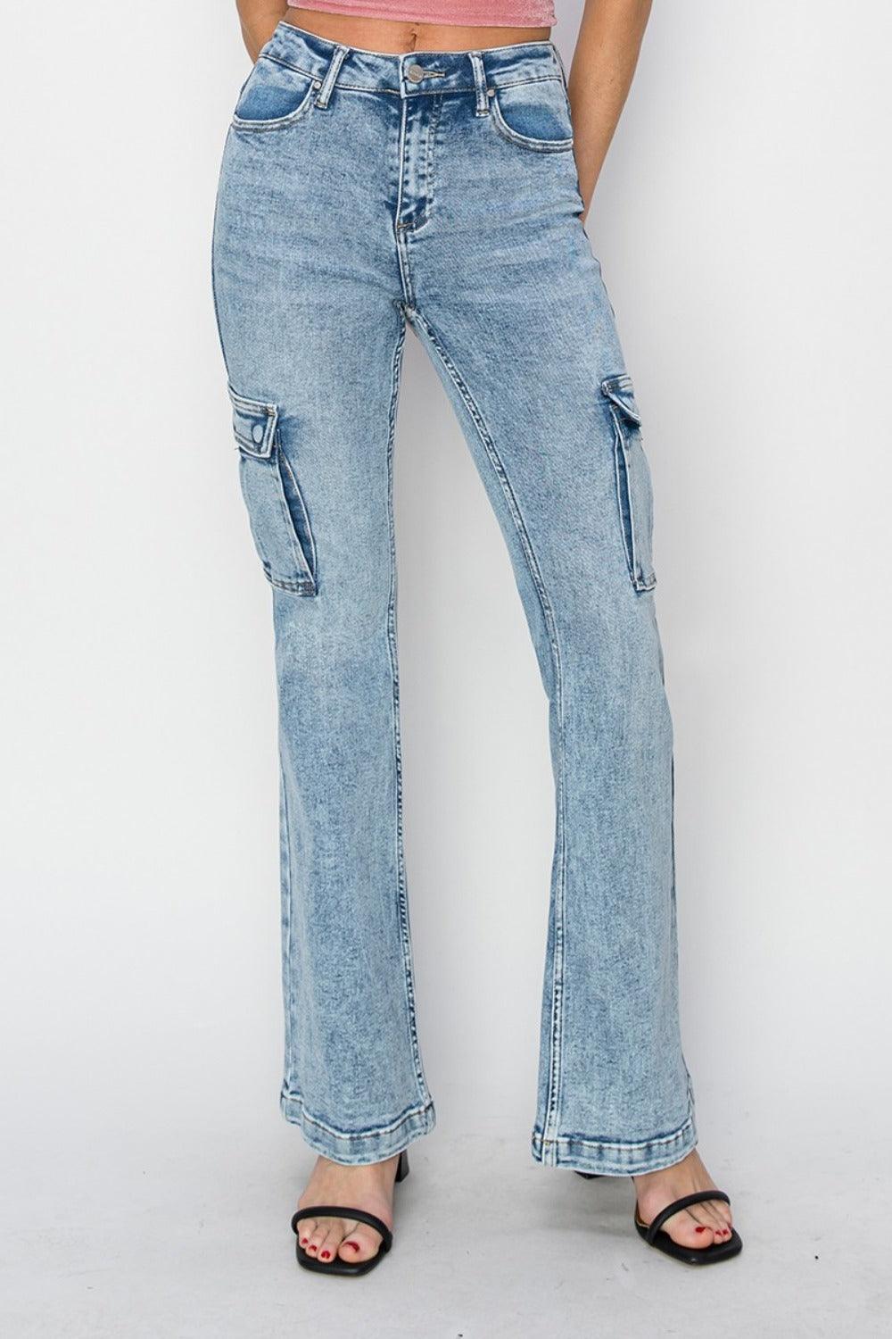 Mid Rise Flare Jeans- Doss Dollz