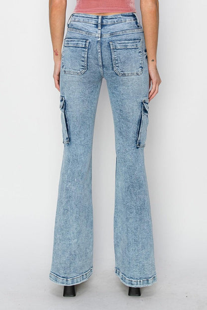 Mid Rise Flare Jeans- Doss Dollz