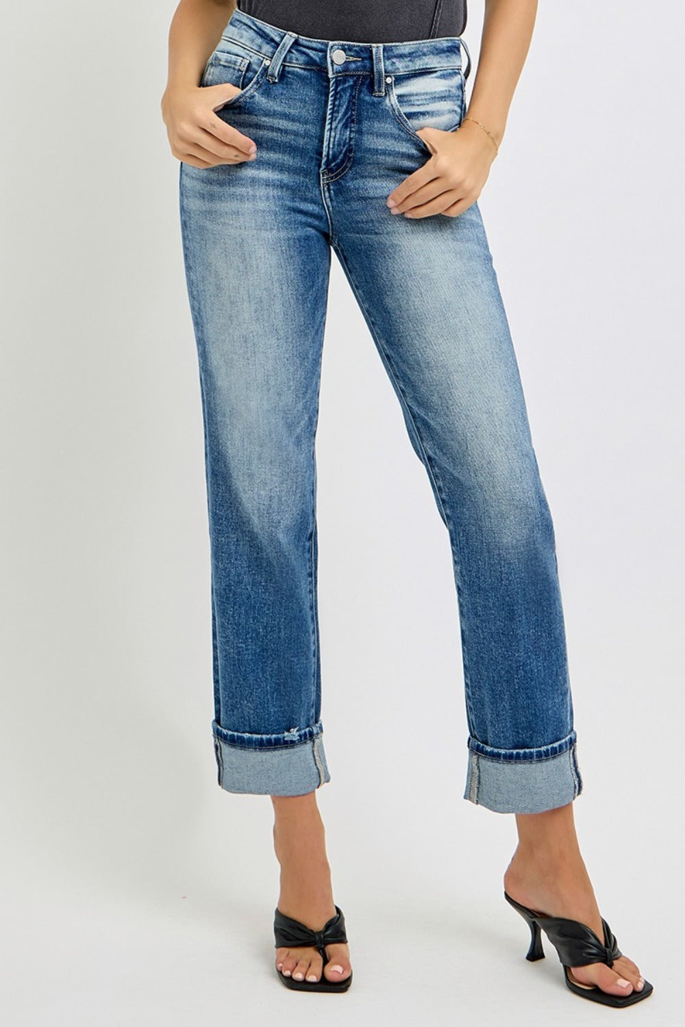 Mid Rise Flare Jeans- Doss Dollz
