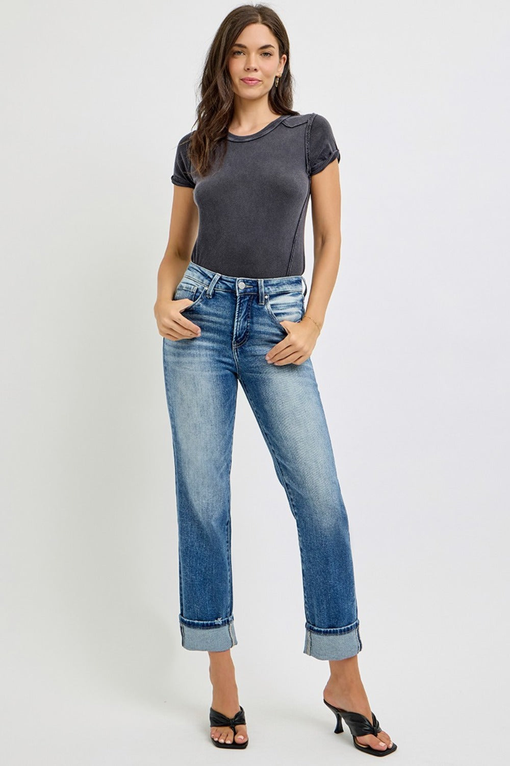Mid Rise Flare Jeans- Doss Dollz