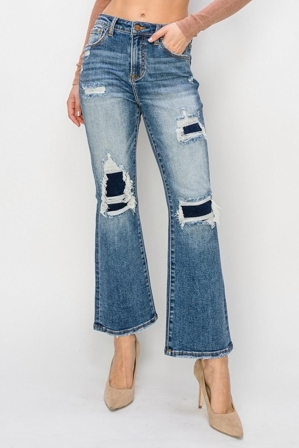Mid Rise Flare Jeans- Doss Dollz