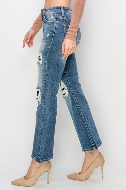 Mid Rise Flare Jeans- Doss Dollz
