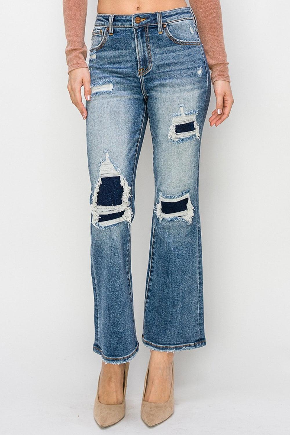 Mid Rise Flare Jeans- Doss Dollz