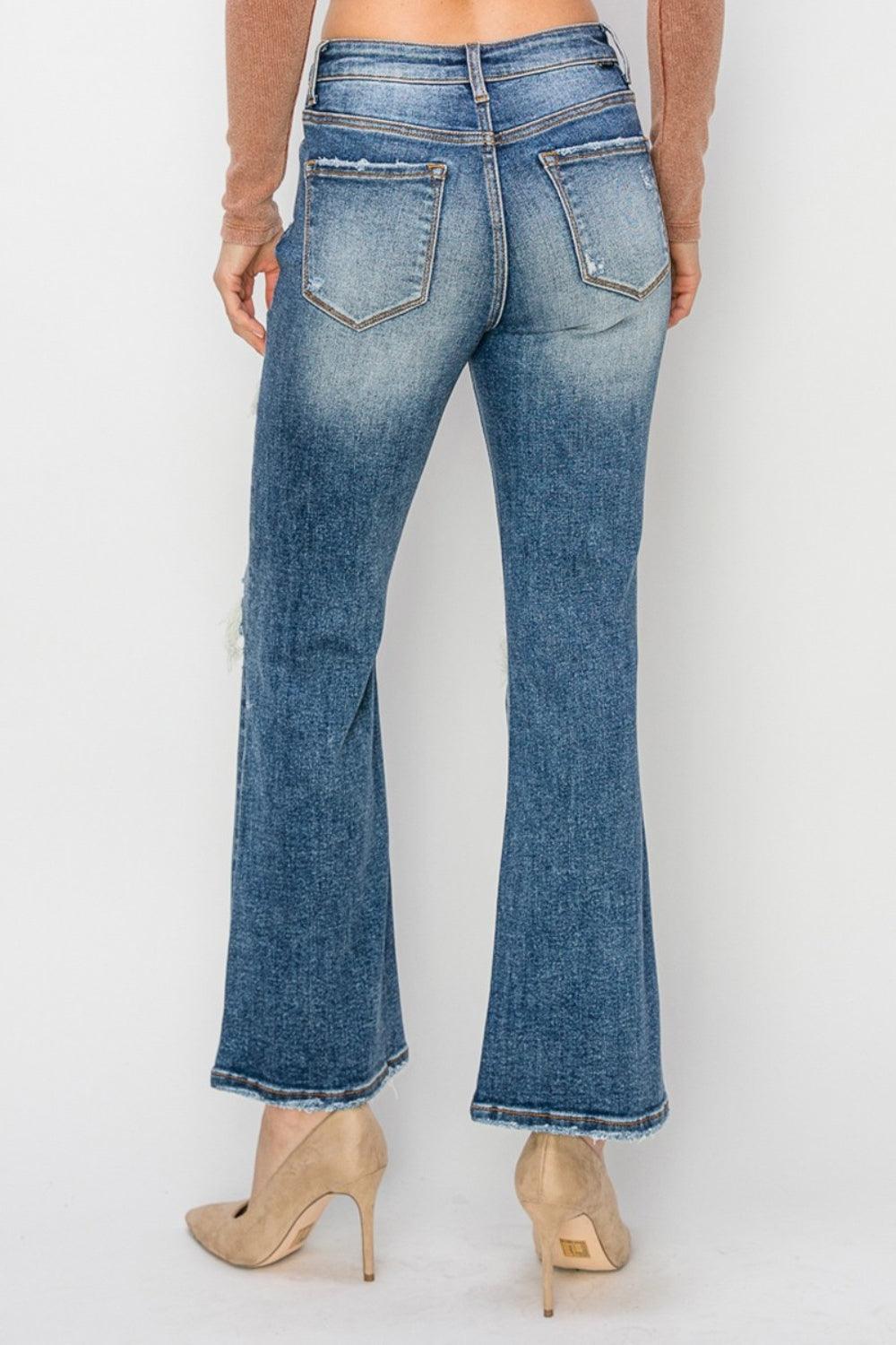 Mid Rise Flare Jeans- Doss Dollz