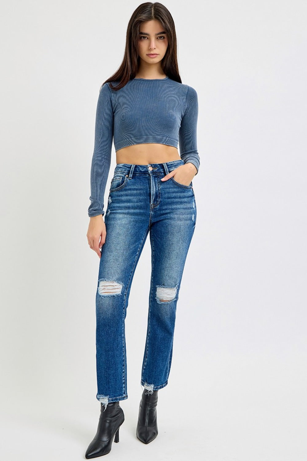 Mid Rise Flare Jeans- Doss Dollz