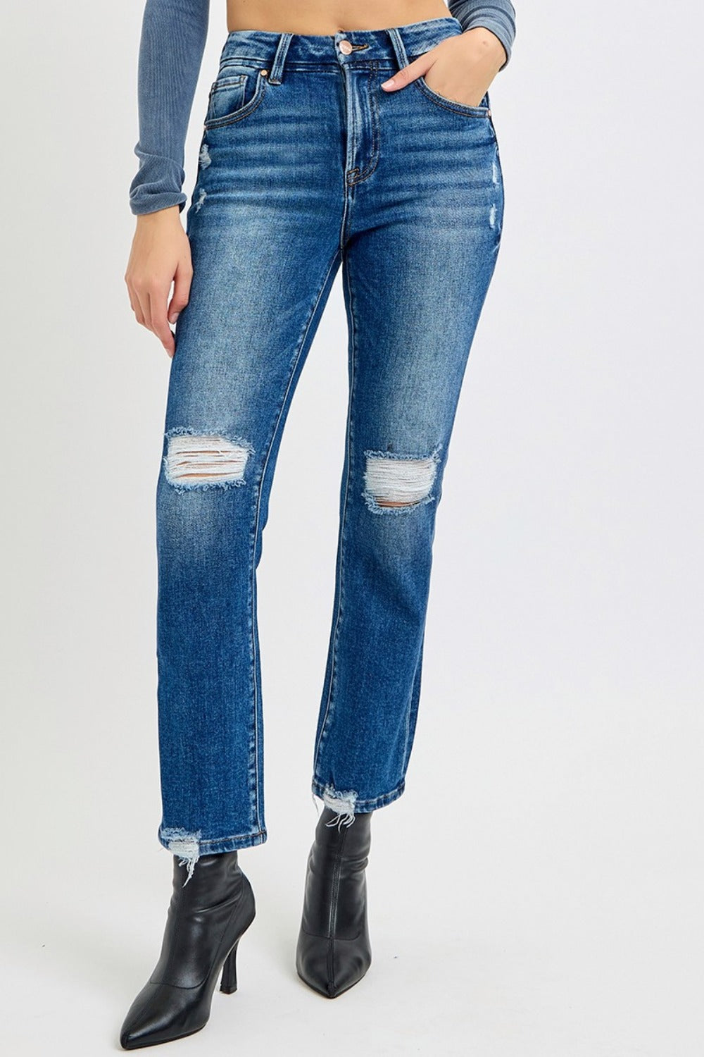 Mid Rise Flare Jeans- Doss Dollz