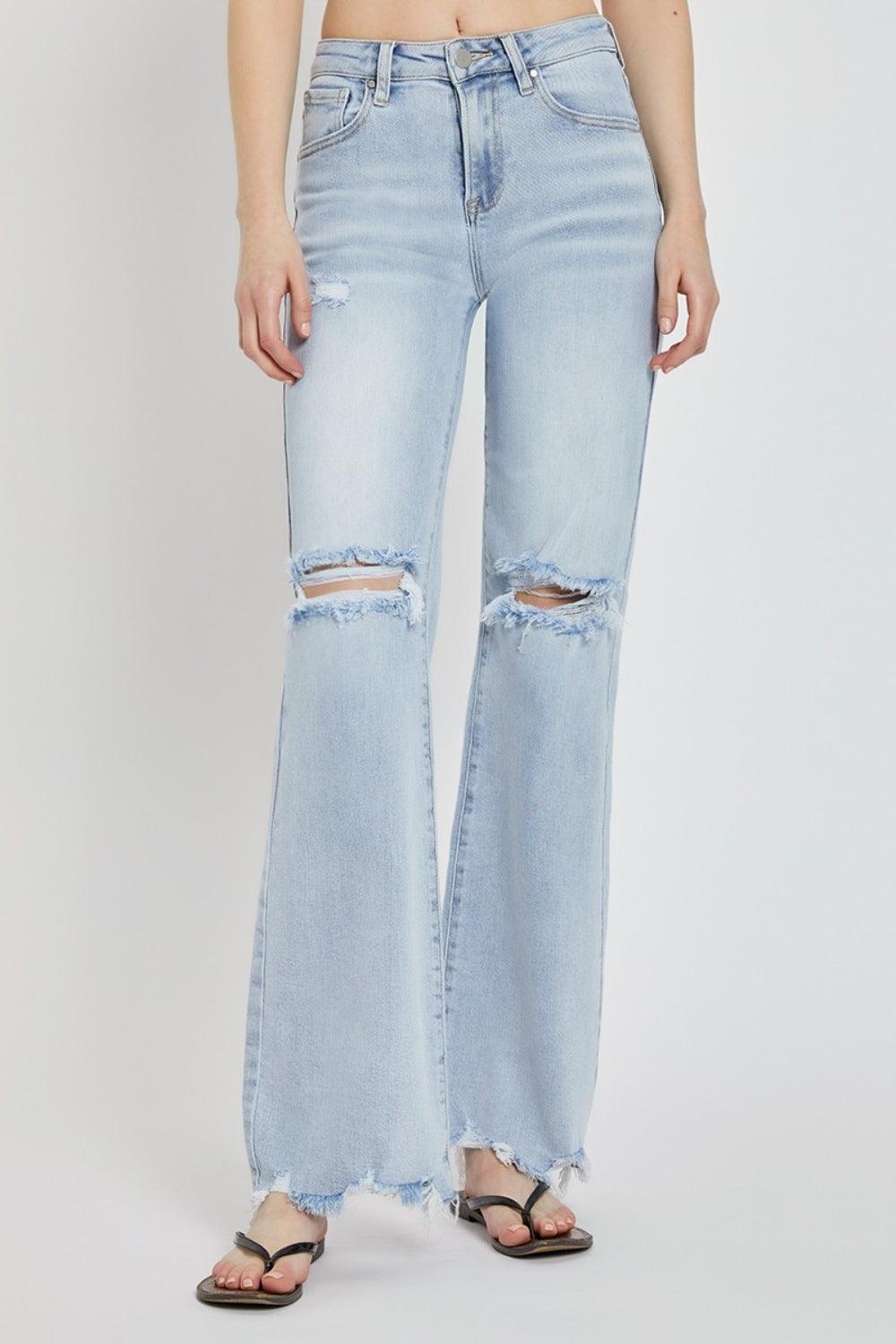Mid Rise Flare Jeans- Doss Dollz
