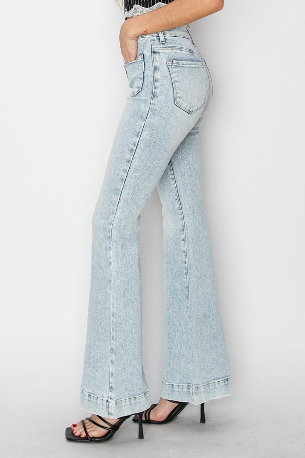 Mid Rise Flare Jeans- Doss Dollz