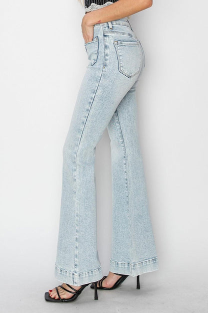 Mid Rise Flare Jeans- Doss Dollz