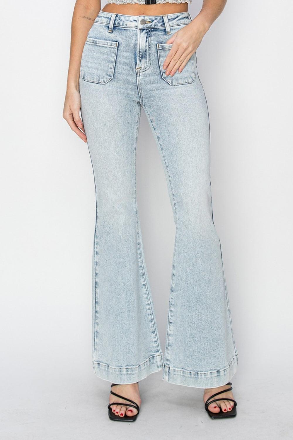 Mid Rise Flare Jeans- Doss Dollz
