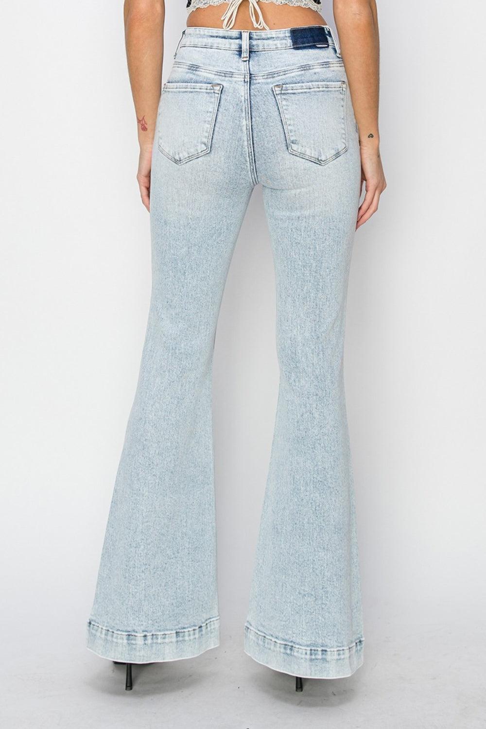 Mid Rise Flare Jeans- Doss Dollz