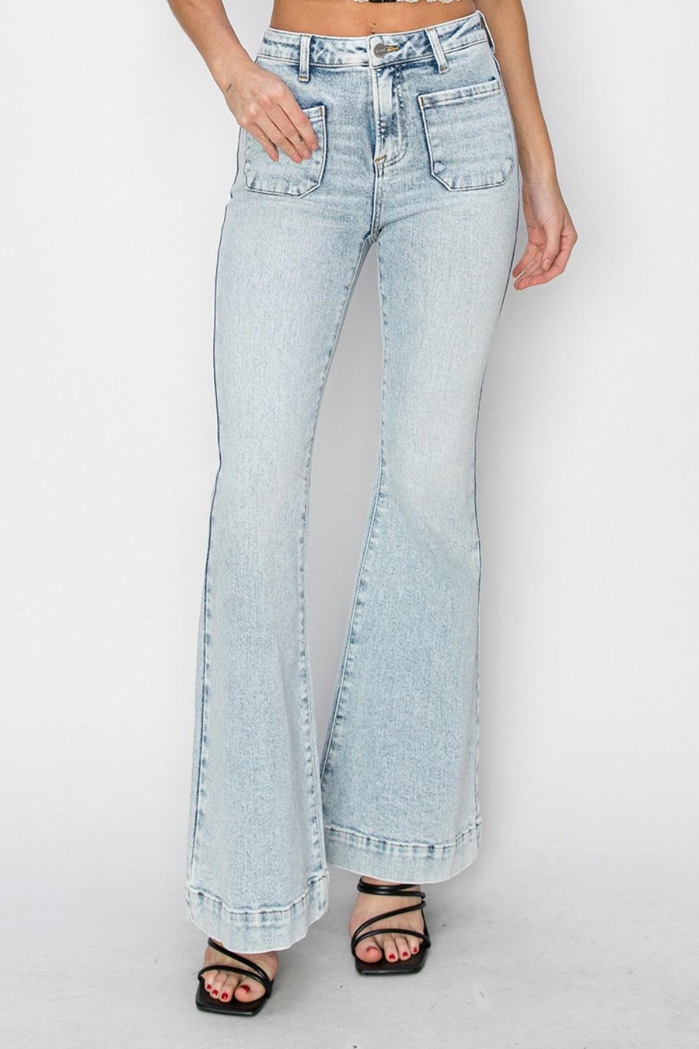Mid Rise Flare Jeans- Doss Dollz
