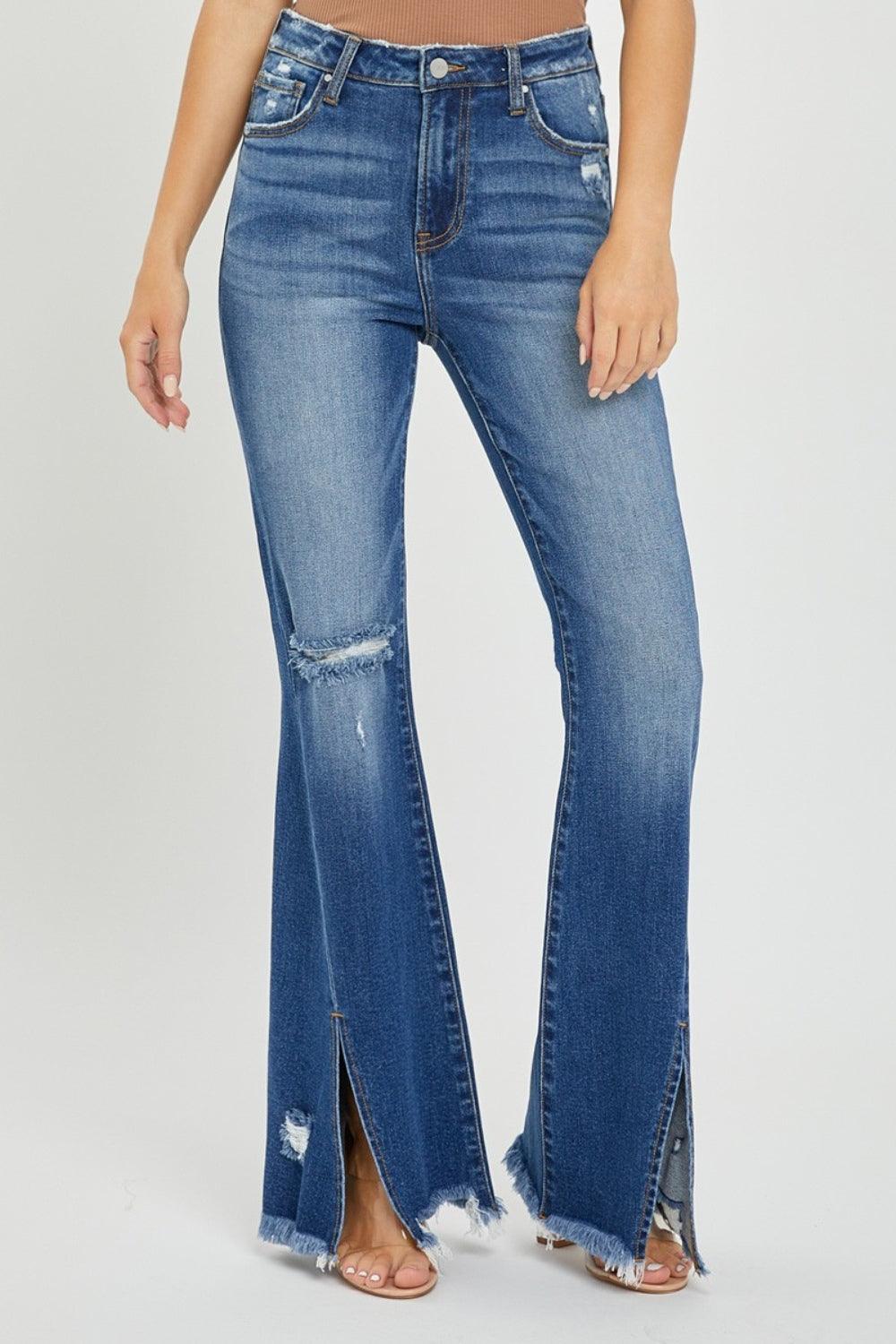 Mid Rise Flare Jeans- Doss Dollz